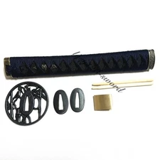 Tsuka Alloy  Tsuba Menuki Fuchi Kashira Habaki For Japaness Samurai Sword Katana