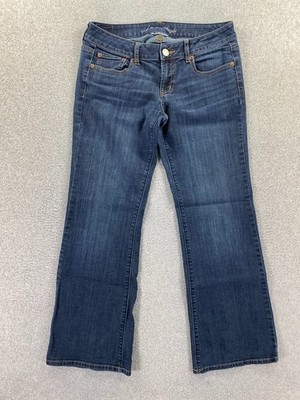 American Eagle Jeans Favorite Boyfriend Womens 6 R Low Rise Boot Cut Blue Denim