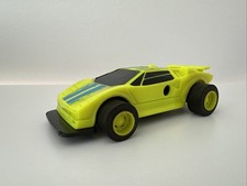 1992 Tyco Lamborghini Countach Pull Back  Go Model Car Neon Yellow 1:43 Scale