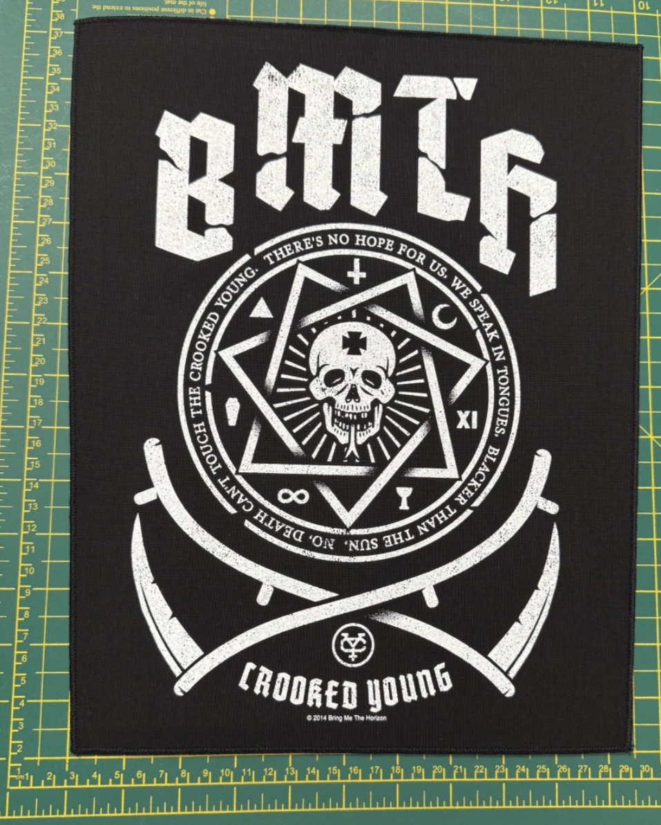 Bring Me The Horizon Crooked Young Large Printed Back Patch Officially Licensed