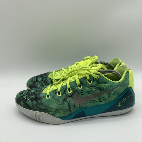 Mens Size 12 Nike Kobe 9 IX EM Low Easter Turbo Green Silver Basketball Sneakers - Picture 4 of 10