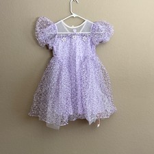 DISNEY Store Asia NWT Girls Minnie Mouse Purple Organza Floral Dress Sz 7 Kids