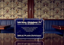 Cafe Kaffee Bar Königsberg in Preußen Ostpreußen Vintage Deko Schild Alu Druck