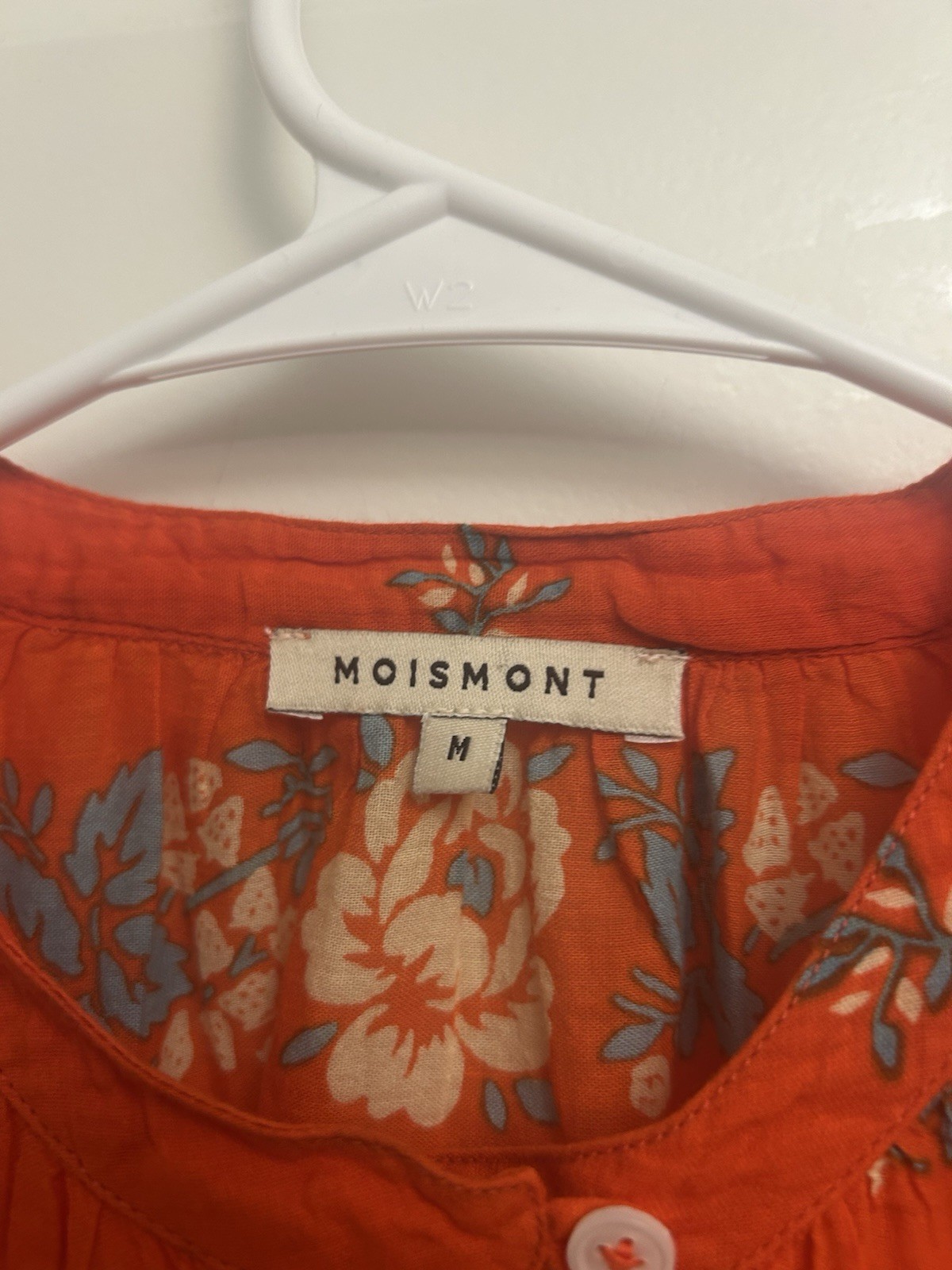 $255 MOISMONT size M Viviane Top no. 732 Orange Floral Mois Mont Sold Out image 7
