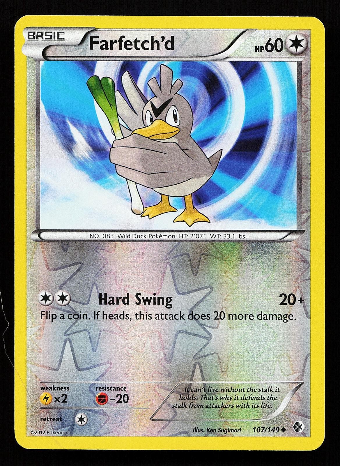 Farfetch'd 107/149 Reverse Holo Uncommon Boundaries Crossed Pokemon Card