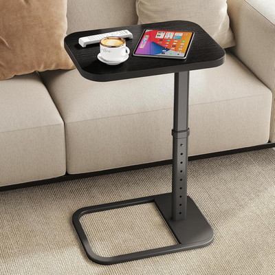 Upgraded TV Tray Table with Panel Lock, Adjustable Height & 90° Flip-Over Design