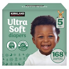 Kirkland Signature Baby Diapers Size 5 27 lbs 168 Ct Box Brand New