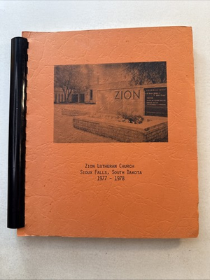 #ad Sioux Falls South Dakota SD Cookbook Vintage 1978 Zion Lutheran Church Midwest $18.75