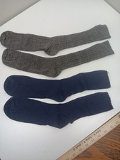 Lot Of 2 Pairs Vintage Heavy Winter Socks