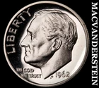 1962 Silver Roosevelt Dime - Choice Gem Proof  Lustrous  No Reserve  #K154