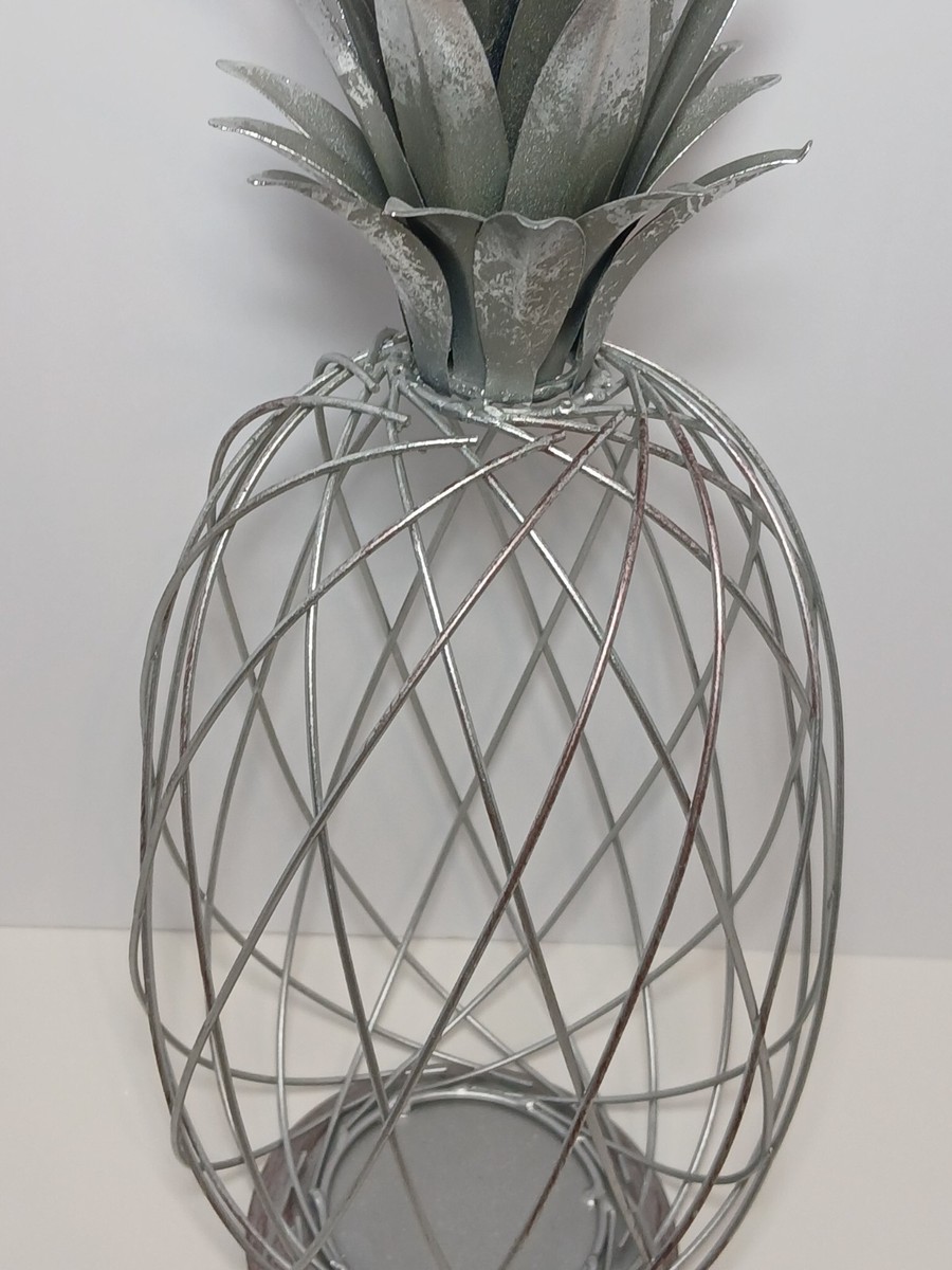 置物 plantapine 置物 plantapine Large Silver Pineapple 19” Metal