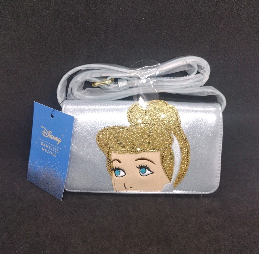 Disney Cinderella Phone Crossbody Bag Purse Danielle Nicole Blue