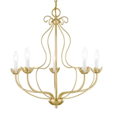 Livex Lighting 42905 Katarina 5 Light 23"W Taper Candle Style - Gold