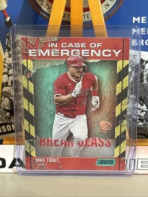 MIKE TROUT 2025 Topps Stadium Club In Case Of Emergency Turquoise /99 #ICE-25 SP