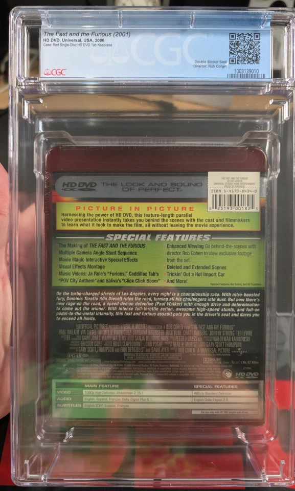 Fast & Furious (HD DVD, 2001) CGC GRADED 9.6 A - Image 2 of 4