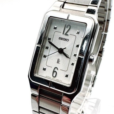 SEIKO LUKIA 1N01-0EB0 Women's Quartz Watch Square Silver Dial From Japan