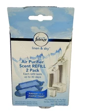 Febreze FRF102L Air Purifier Refill Linen & Sky Scent Cartridge 2 Pk New READ