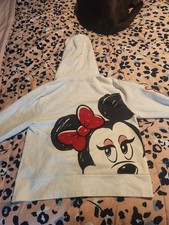 Disney Parks Women's Zip Hoodie Sweatshirt Minnie Mouse, Size Large