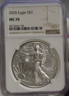 2020 US Silver Eagle $1 NGC MS70