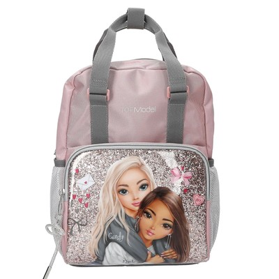 Depesche 13318 TOPModel My BFF - Rugzak in roze en grijs, met modelmotief en gli