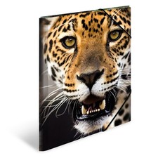HERMA Elastic Folder Animals with Leopard Motif, A3, Sturdy Plastic, with Inner