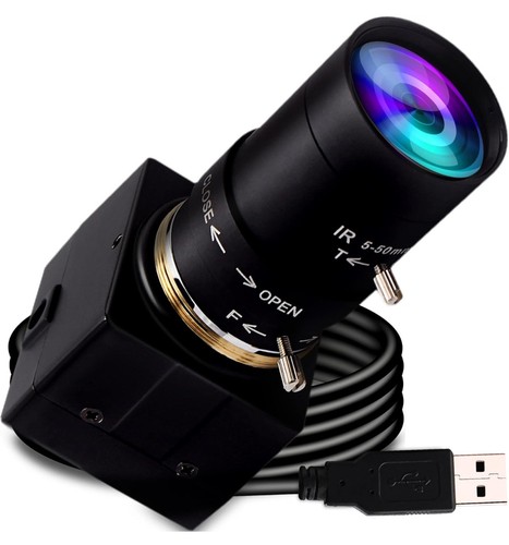 5mp USB Camera con Zoom 5-50mm Obiettivo Webcam Messa a Fuoco Variabile PC Camera Mini UVC... - Foto 1 di 10