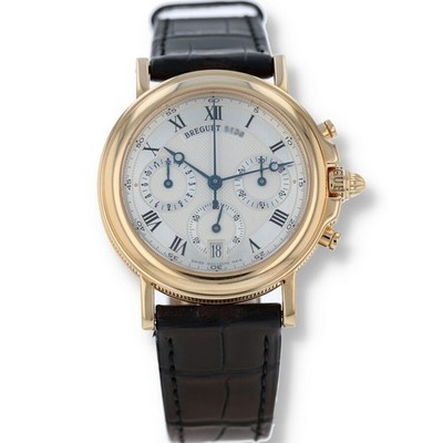 Breguet Marine Chronograph  35.5mm 3460BA 18K Yellow Gold Men's Watch