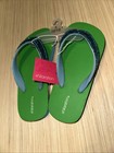 Xhilaration Girls Flip Flops Sandals ~ Blue Glitter~ Green ~ Size S(12/13)- New — photo 1