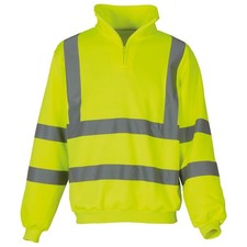 Image of Yoko Mens Hi Vis 1/4 Zip Sweatshirt (Pack of 2)  RW6897