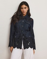 Veronica Beard Kiki Eyelet Jacket 798 Size 10