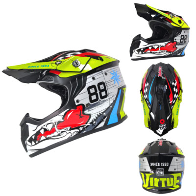 Casco omologato CE mini moto cross quad enduro bimbo bambino