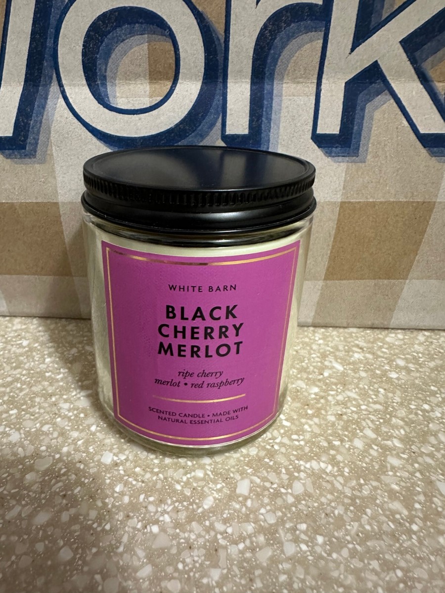 BATH & BODY WORKS BLACK CHERRY MERLOT SINGLE WICK CANDLE 7 oz. NWT