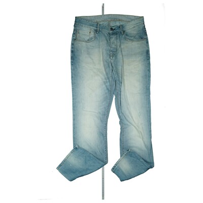 Zara Jeans ZR & JNS Hose straight destroyed Comfort 32/32 W32 L32 used look blau