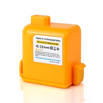 25.55V 3500mAh Replacement Battery for LG Cord Zero A9，A958SA,A9 Plus A905M A...