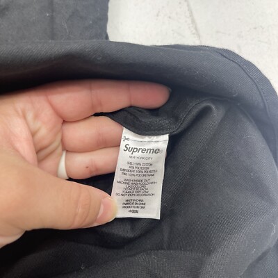 Supreme Black Croc Patch Appliqué Logo Short Sleeve Work Shirt