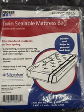 EXTRA THICK SEALABLE MATTRESS BAG DOUBLE ADHESIVE SEAL PREVENTS BED BUGS TWIN