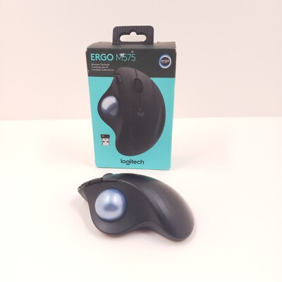 Stock Bureau - LOGITECH Souris Trackball Sans Fil ERGO M575 Bluetooth Ergonomique Blanc