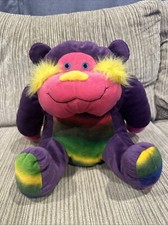 Vintage 2000 Stuffins Rainbow Bear Ape Monster 13" Stuffed Plush - Tag Cut Off