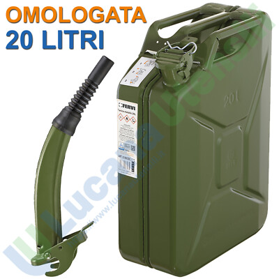 Beccuccio Flessibile Per Taniche Benzina - Con Filtro E Guarnizione, Verde Oliva - Foto 2