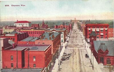 Old Postcard - Aerial View of Cheyenne WY