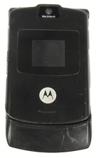 Motorola RAZR V3 - Black and Silver  AT T / Cingular  Cellular Flip Phone