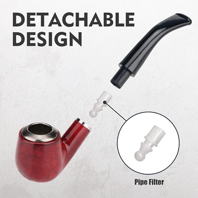 Scotte Captain Pipe Red Smoking Tobacco Pipe Set with Accessories