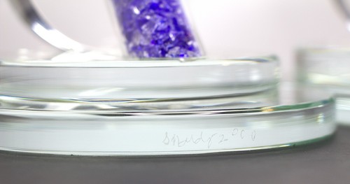 Art Glass Bookend Candlestick Holders Signed Clear & Blue Hollywood Regency - Picture 11 of 12