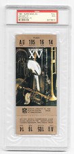 Vintage Original 1981 Super Bowl XV Oakland - Philadelphia Full Ticket PSA 5 Ex