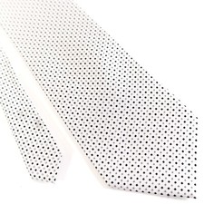 Pronto Uomo White Geometric Check Woven Silk Tie