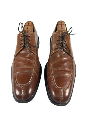 Cole Haan Mens Size 10 M Brown Leather Split Toe Lace Up  display picture 1
