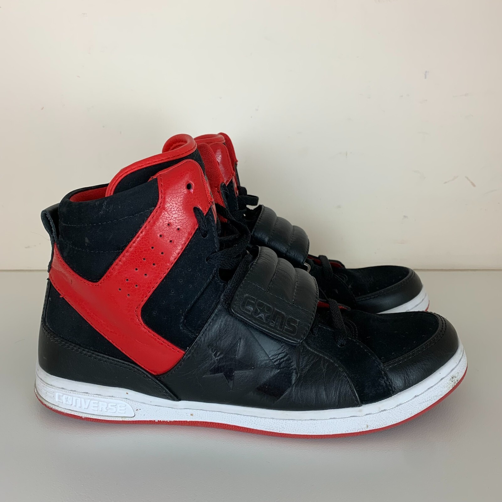 Converse Anarchy High 143305C Black Red White High Tops US 10.5-image