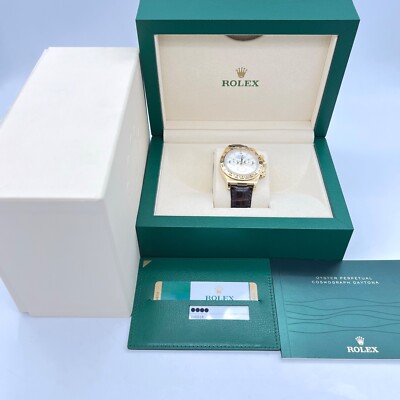 Rolex Daytona 116518 Watch 40MM Yellow Gold White Arrow Dial