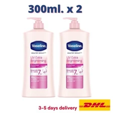 2 x 300ml Vaseline Healthy White UV Lightening Body Lotion Moisturizer Whitening