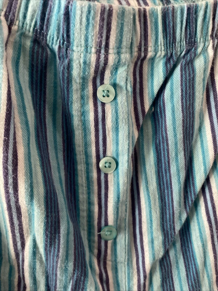 Pantalones de salón pijama de franela a rayas Cacique 18/20 Foto 2 de 4